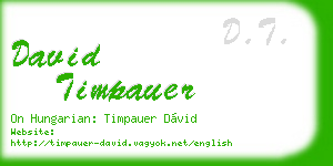 david timpauer business card